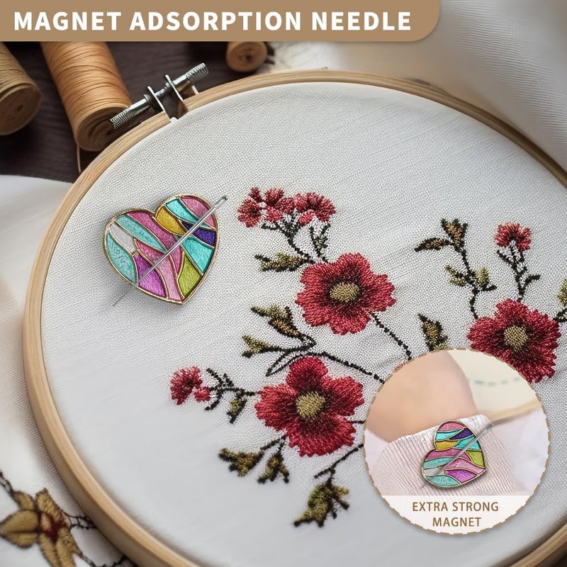 VODOZAVA Needle Minder Magnet, Magnetic Needle Minder, Needle Minders Magnetic Cross Stitch Accessories, Magnetic Needle Holder, Life Tree, Butterfly, Cats, Owl, Heart (Love) - Image 3
